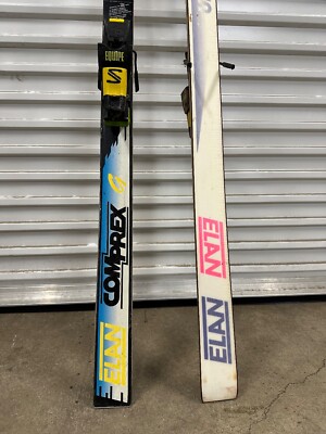 ⛷️ Vintage Elan Comprex RC Skis 195cm Solomon Driver Equip