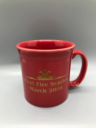 Fiesta First Fire Scarlet 2004 Java Mug | Fiestaware Coffee Cup Ornament HLCCA