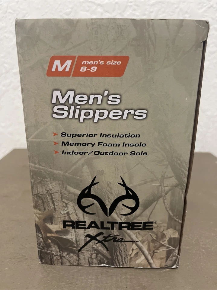 Zapatillas de espuma viscoelástica Realtree camufladas para interiores y exteriores para hombre talla M 8-9 Foto 3 de 3