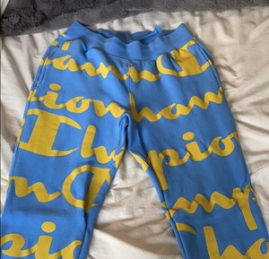 men's champion reverse weave script jogger pants