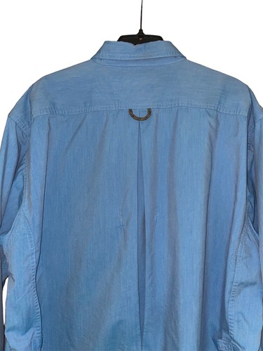 ExOfficio Adventure Men’s Air Strip Travel Shirt Button Down XL Blue Outdoor - Picture 8 of 10