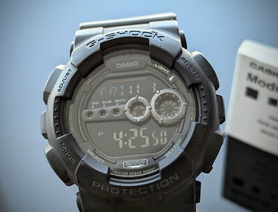 Casio Men's Watch G-Shock X-large G World Timer Round Black Resin