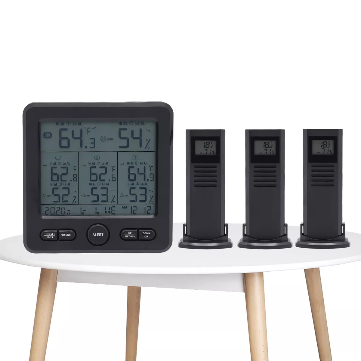 Wireless Thermometer with Outdoor Temperature and Humidity Sensor