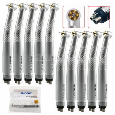 10x  5 lamps LED E-Generator Dental High Speed Fiber Optic Handpiece 4Hole