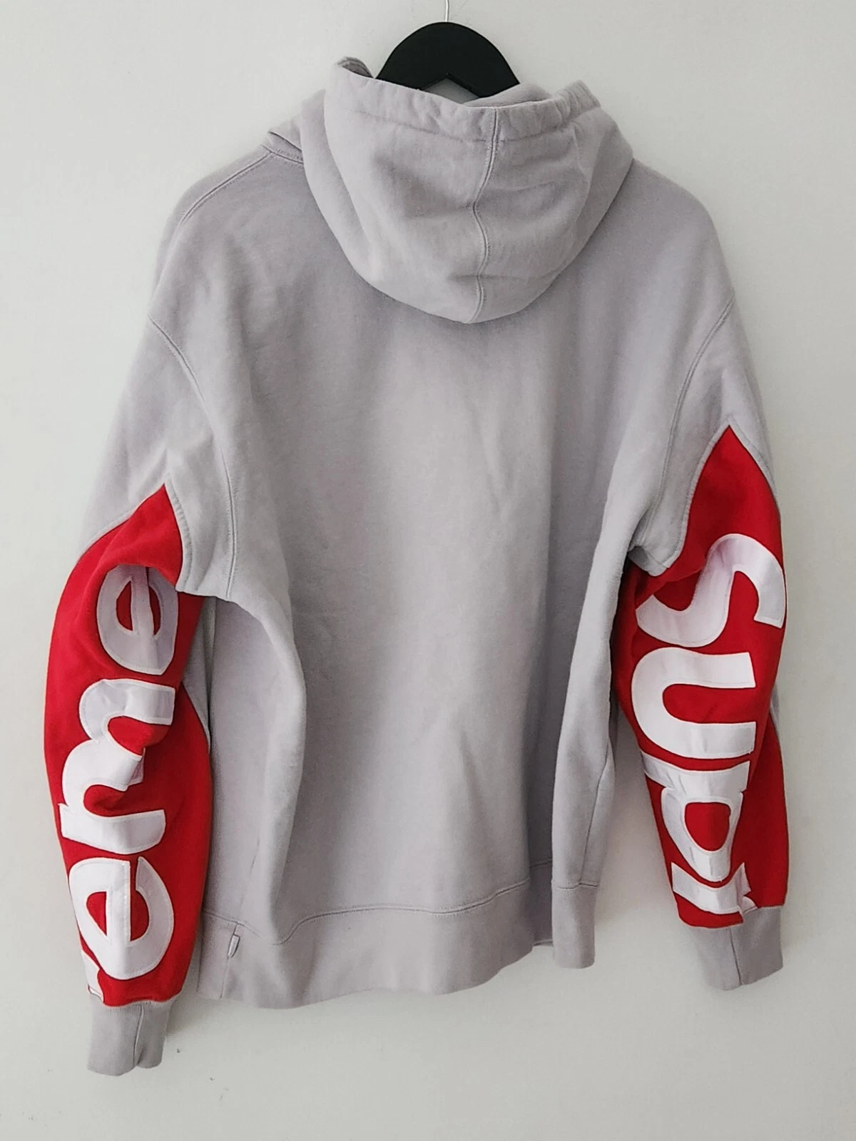 Sweat à capuche SS22 Supreme Cropped Panels taille M moyen sweat à capuche gris