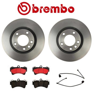 Brembo Front Disc Brake Rotors Pads & Sensors Kit For Audi Q7 Porsche Cayenne VW