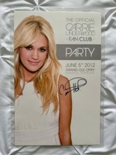 Carrie Underwood 2012 Fan Club Party Poster Signed Laminated Rare
