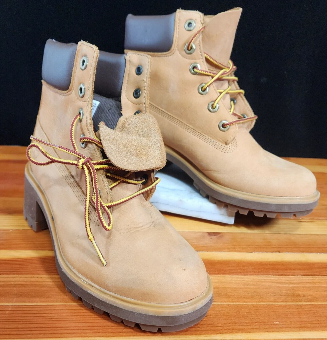 Stivali impermeabili Timberland Kinsley 6" in nabuk di grano taglia 6 5 mai indossati difettosi