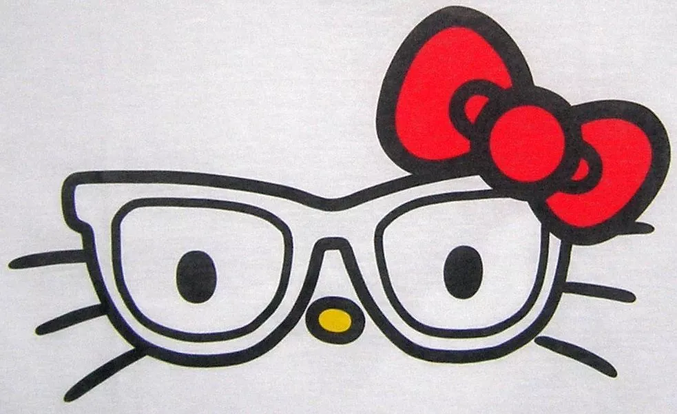  Hello Kitty Nerd Glasses Tee Shirt T-Shirt : Clothing