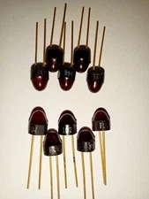 LOT OF 10* LED, FLV102, FAIRCHILD, Visible Lamp, RED Diffused, 50 mA, Gold Leads