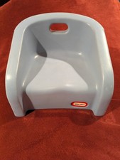 Vintage Little Tikes Child Toddler Size Blue Booster Seat Chair with Handle