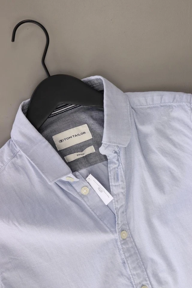 ⭐ Tom Tailor camicetta per uomo taglia 46, S blu di cotone ⭐ - Immagine 3 di 4