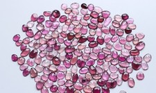 Natural Tourmaline Gemstone , Pink Tourmaline Rose Cut Faceted Loose Cabochon