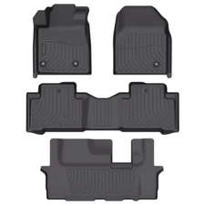 3D Floor Mats Cargo Liner For 2009-2015 Honda Pilot TPE Rubber All Weather