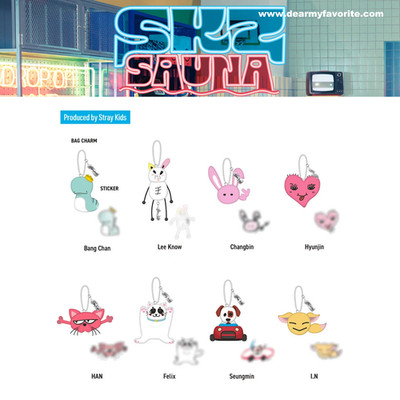 SKZ SAUNA Japan Pop Up Member Design Bag Charm Stray Kids Official Merch MD