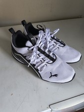 Puma Axelion Cyber City White Black Mesh Mens Running Shoes Size 11 310321-01