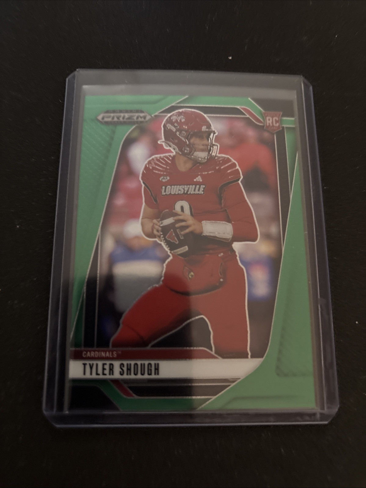 2025 Panini Prizm Draft Picks Tyler Shough Green Prizm RC #49 -Louisville/Saints