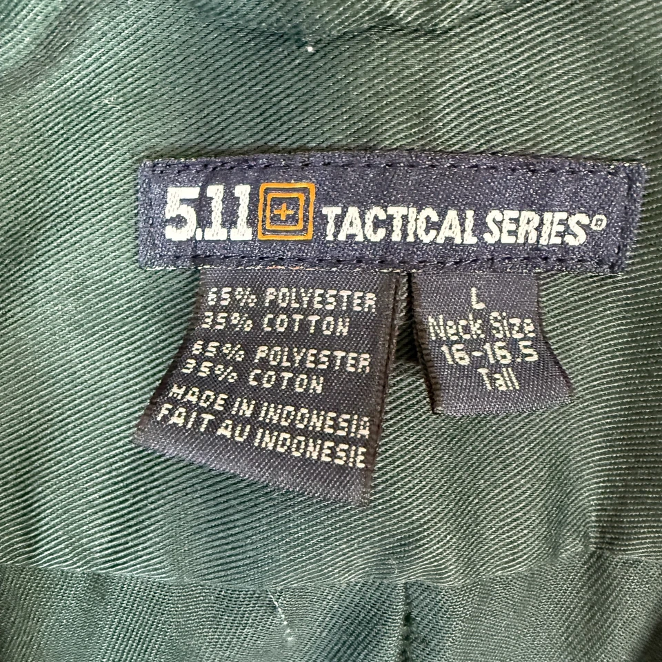 511 Tactical Shirt Men L Green Short Sleeve Utility Uniform Workwear Tall - Image 2 of 4