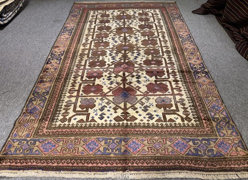 Fine Afghan Vintage Tribal Baluchi Rug 4x7 ft Hand Knotted Antique Oriental Rug