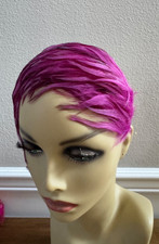 VINTAGE WEST GERMANY TWO TONED PURPLE FEATHER FASCINATOR HEADBAND COCKTAIL HAT
