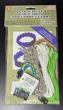 Parachute Cord Action Pack And Project Book 3 Colors Paracord w/ Buckles NIP