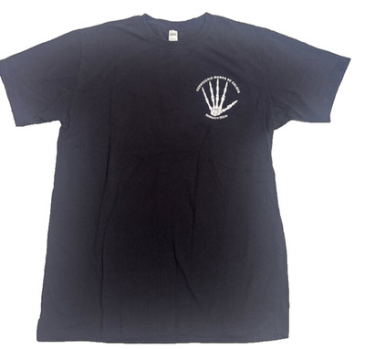 Pro Dada T-Shirt Men's Size M Black with Floral Skeleton Hand