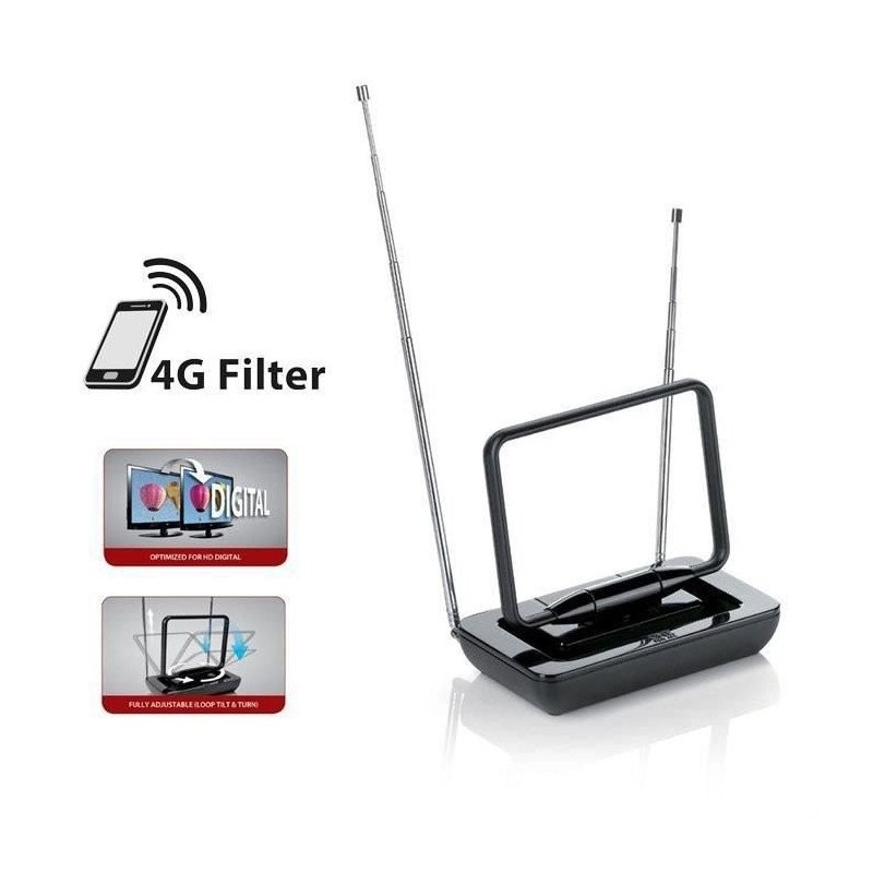 Antenne intérieure TV SV9015 idéale pour regarder la TNT HD dans la chambre ou le studio
