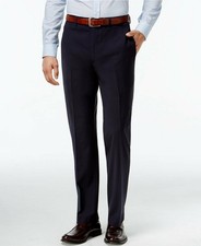 Calvin Klein Men's Blue Slim-Fit Wool Infinite Stretch Suit Pants 40W x 30L