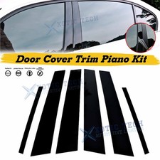 6x Black Window Pillar Posts Door Trim Cover Set For Toyota Corolla 2009-2013