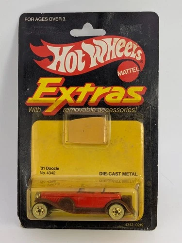 Vintage 1982 Hot Wheels Extras '31 Doozie #4342 on Card Red WW Malaysia