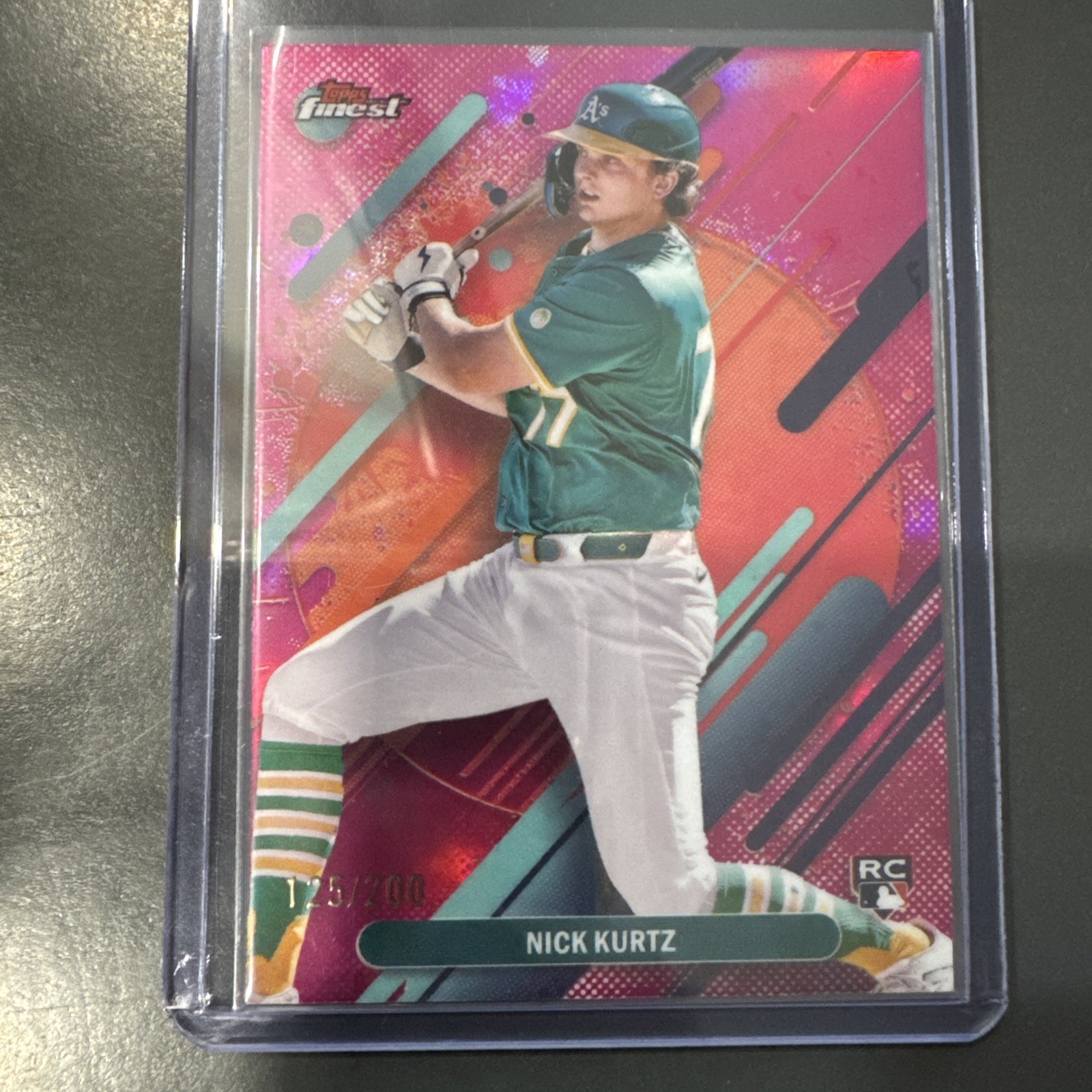 2025 Topps Finest - Rare Nick Kurtz #252 Magenta Refractor /200 (RC) Athletics