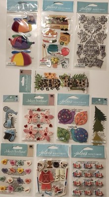 Lot Of 11 JOLEE'S BOUTIQUE Dimensional  Scrapbooking Stickers MIX