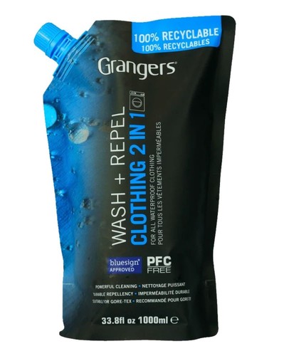 Grangers Wash + Repel Clothing 2 in 1 | Eco Pouch | 1 Litre | Powerful 