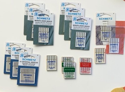 Schmetz and Klasse Sewing Machine Needles Lot - 16 Unopened Packs, 90 Needles