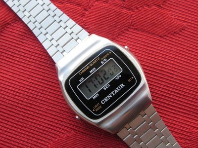 Vintage LCD Uhr Centaur Chrono-Quartz, Casio Style, funktioniert, top