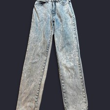 Vintage Jordache 80s acid wash denim punk jeans size 24x29.5