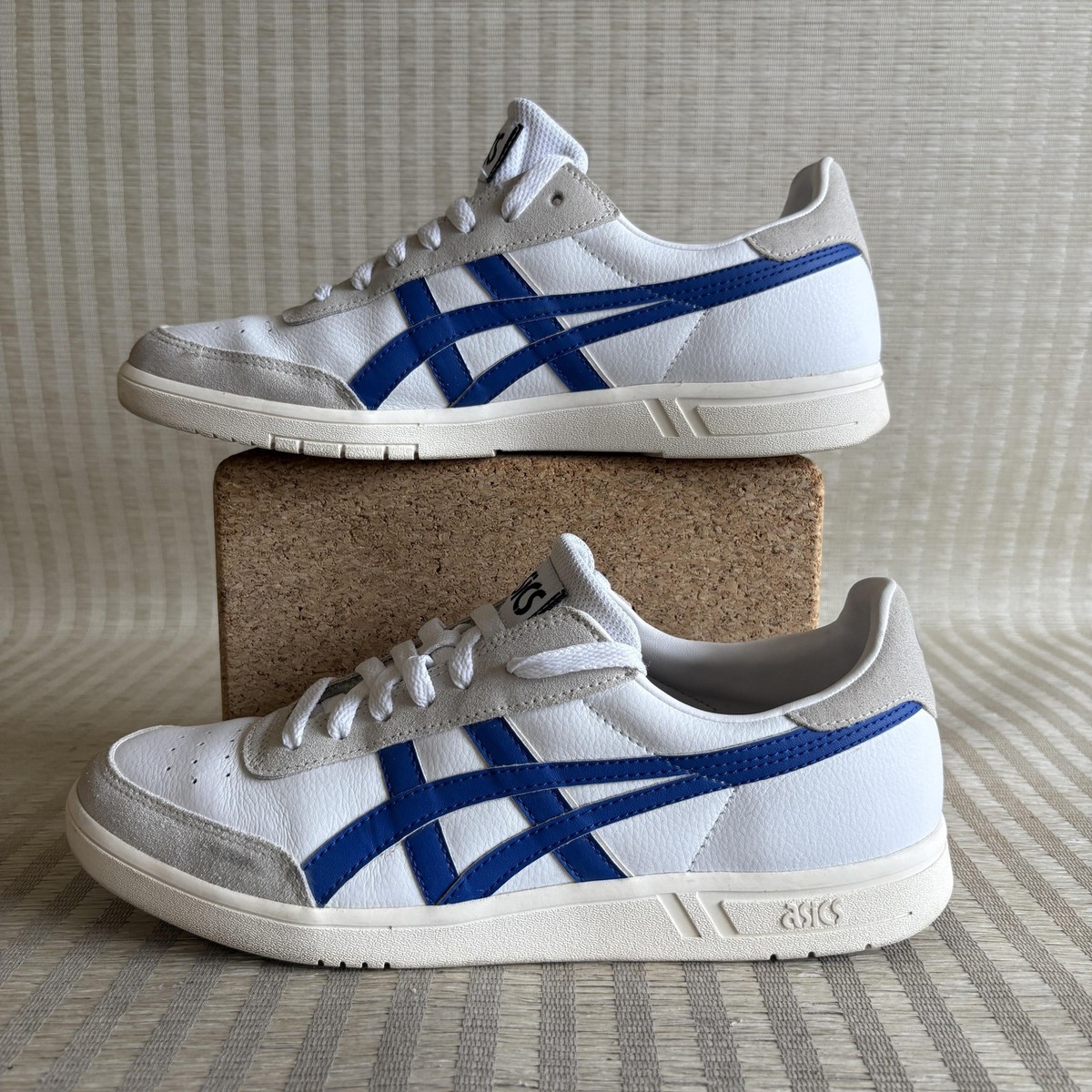 Asics Gel Vickka TRS Shoes Mens Size 8.5 White Blue Leather