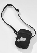 Nike Heritage Men's Small Crossbody Bag - Black/Black/White BA5871-010 