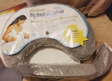 NEW SEALED MY BREST FRIEND DELUXE Support Nursing Pillow Bottle Feeding  Grey