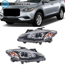 For Mazda Cx-9 2013-2015 Headlights Assembly Leftright Side Clear Lens Halogen