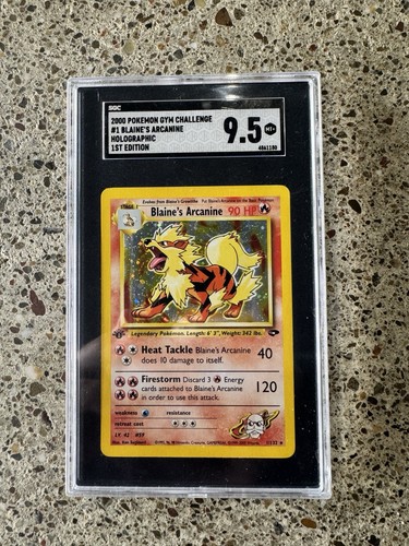 Blaine's Arcanine (1st Edition) graded SGC 9.5 for sale on eBay