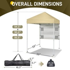 5x5ft Pop Up Canopy Tent, Outdoor Folding Canopy Waterproof For Camping BBQ