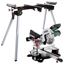 Metabo KGS 216MN 216mm Sliding Mitre Saw 110V/1500W With Universal Leg Stand