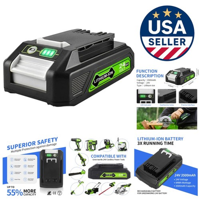 #ad Upgrade Your Power Tools with 24V 3.5Ah Lithium Ion Battery for Greenworks Tools $136.99