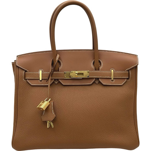 HERMES Birkin 30 3EN1 Gold Swift Leather Handbag Z Stamp #OKB223