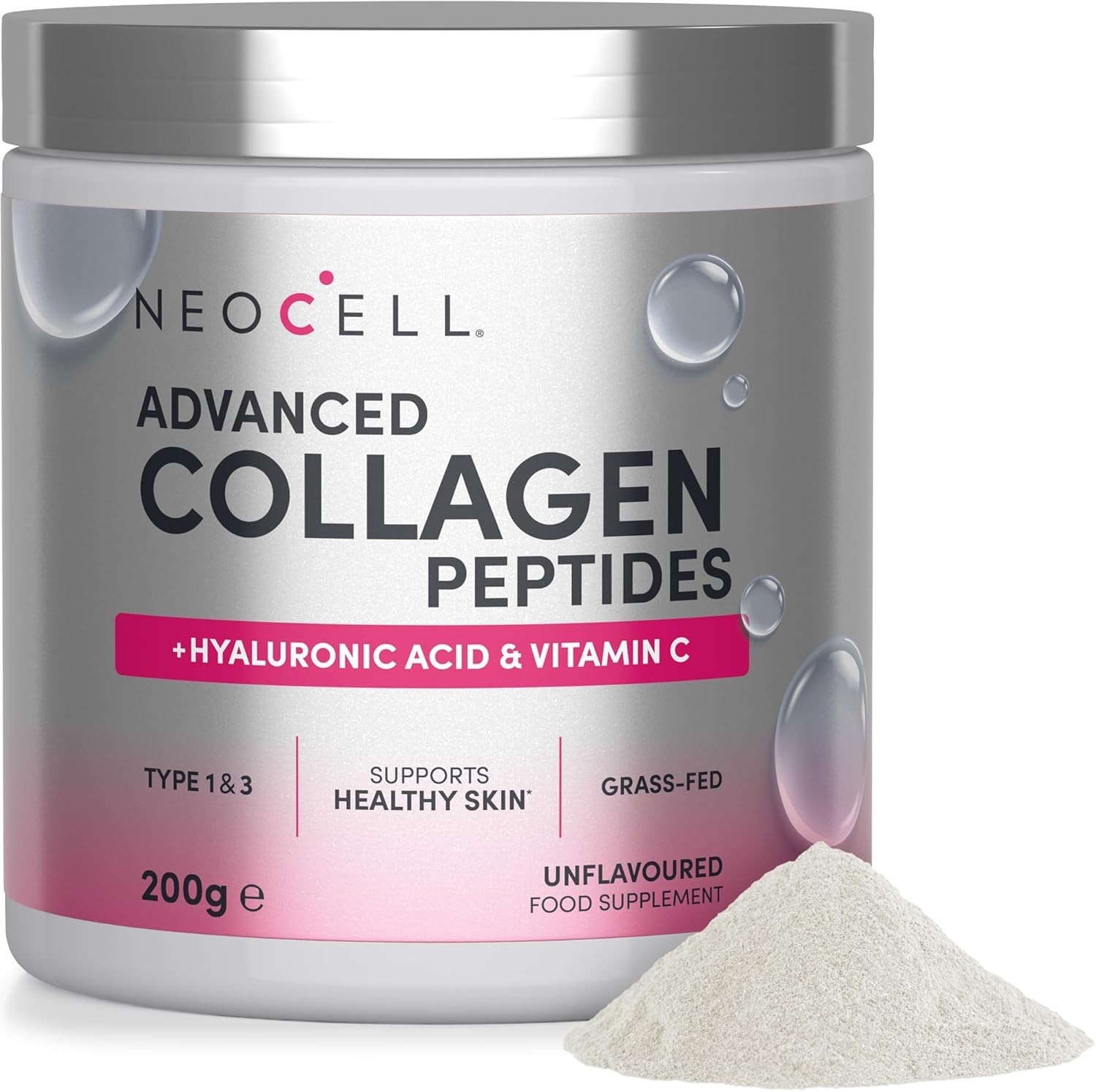 NeoCell Advanced Collagen Peptides 1 and 3 Grass Fed 200g Support Healthy Skin