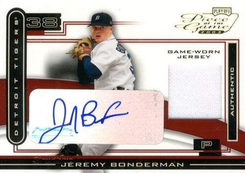 2003 Playoff Piece of the Game Autographs #85 Jeremy Bonderman Auto Jersey