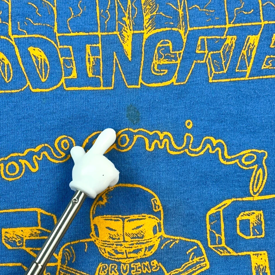 Camisa atlética masculina vintage Russell XL azul ponto único Homecoming 95-96 EUA - Imagem 3 de 4