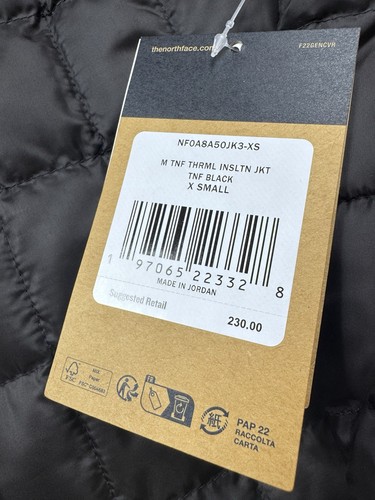 The North Face Thermoball ECO Insulated FZ Puffer Jacket Men’s XS TNF- Black - Picture 2 of 9