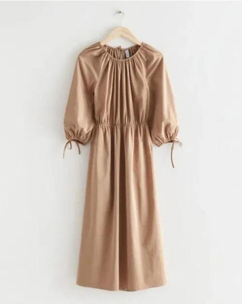 Women & Other Stories Dress Beige Cotton S